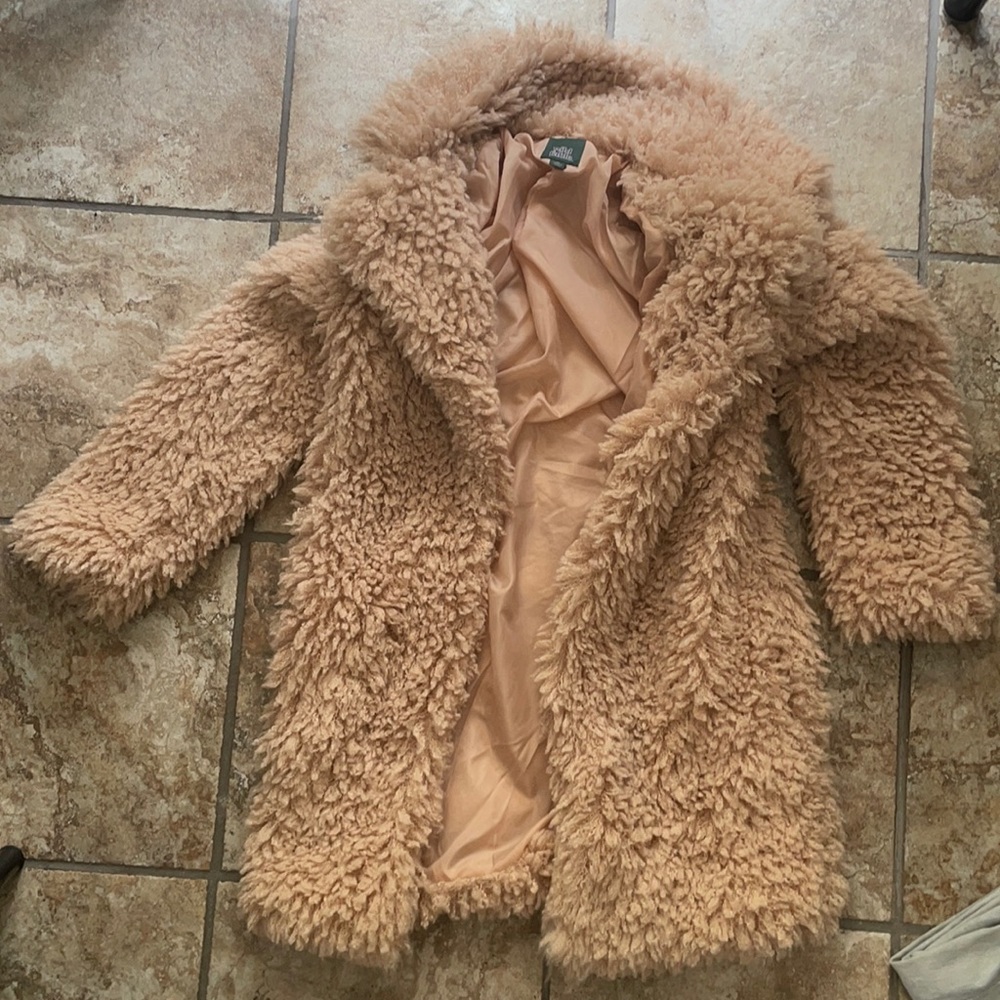 Fuzzy long coat